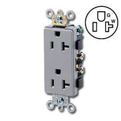 Leviton 16342 Duplex Side Wired, Self-Grounding NEMA 5-20R