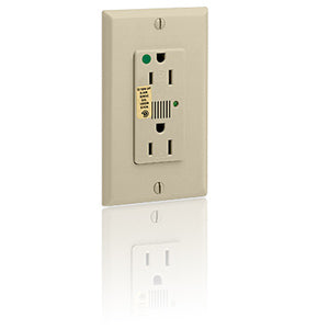 Leviton 8280 Hospital Grade, Surge Duplex with Indicator Light & Audible Alarm