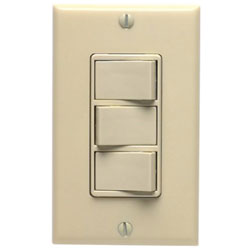 Leviton 1755-2 Triple Rocker Switch with Grounding Lead