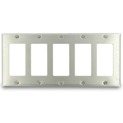 Leviton 84423 5 Gang Decora/GFCI Wallplate