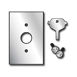 Leviton 84071-40 Stainless Steel Wallplate with Security Screws