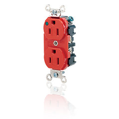 Leviton 8200-PL Back and Side Wired Pilot Light Duplex Receptacle