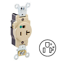 Leviton 8310 Back and Side Wired Single Receptacle