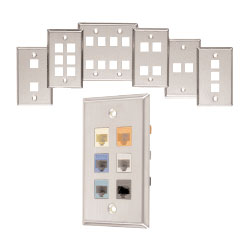 Allen Tel ATBKF-VT Versatap Stainless Steel Faceplates