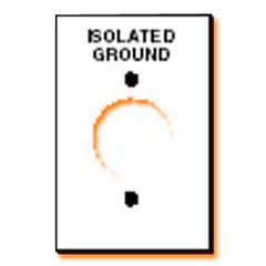 Leviton 80704-IG 1-Gang Single 1.406 Inch Hole Device Receptacle Wallplate