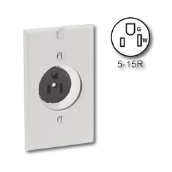 Leviton 5261-CH Clock Single Receptacle