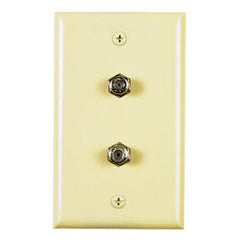 Allen Tel CT102FF Plastic Duplex Flush Wall Plates with Two F-81 Fittings