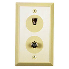 Allen Tel CT104F Plastic Flush Wall Plate Combination