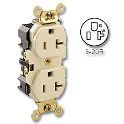Leviton 5362 Wide Body NEMA 5-20R Duplex Receptacle