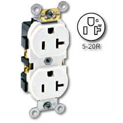 Leviton 5352 20A/125v Narrow Body Duplex Receptacle