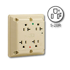 Leviton 5490-IG Surge Protective/Isolated Ground Four-In-One 2-Pole 3-Wire Grounding 20A/125V Receptacle