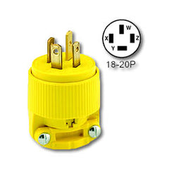 Leviton 7251-C Matching plug NEMA 18-20P