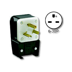 Leviton 9630-P Matching Angle Plug 30Amp 250V