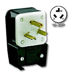 Leviton 9332-P 125V Flush Mount Receptacle Matching Angle Plug