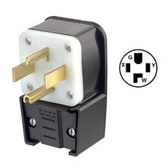Leviton 9432-P 125/250V Flush Mount Receptacle Matching Angle Plug