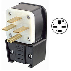 Leviton 8432-P 250V Flush Mount Receptacle Matching Angle Plug