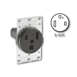Leviton 5374 50Amp 250V Flush Mount Receptacle