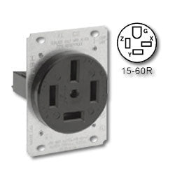 Leviton 8460 60 Amp 250V Grounding Flush Mount receptacle