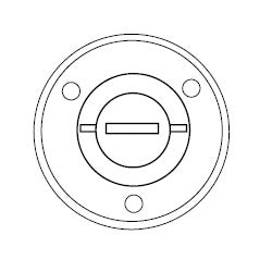 Hubbell S2525 Round Floor Box Flush Cover - Combo 2-1/8" / 3/4" Receptacle
