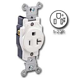 Leviton 5891 20Amp 125V Grounding Single Receptacle