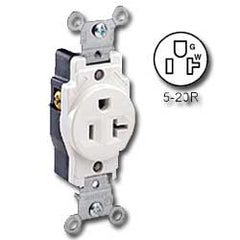 Leviton 5891 20Amp 125V Grounding Single Receptacle