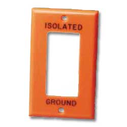 Leviton 80401-IG Wallplate for Isolated Ground Devices Engraved with "Isolated Ground"