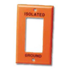 Leviton 80401-IG Wallplate for Isolated Ground Devices Engraved with "Isolated Ground"