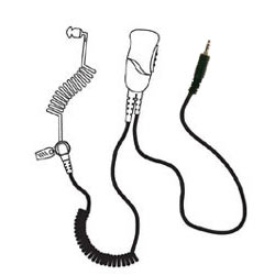 Pryme SPM-1313 Medium Duty Lapel Mic with Acoustic Tube Earphone for EF Johnson Radios
