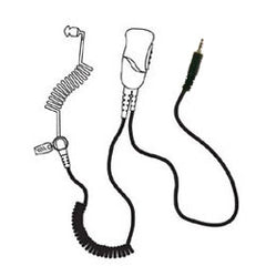 Pryme SPM-1313 Medium Duty Lapel Mic with Acoustic Tube Earphone for EF Johnson Radios
