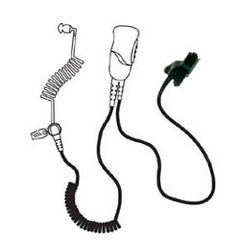 Pryme SPM-1323 Medium Duty Lapel Mic with Acoustic Tube Earphone for EF Johnson and Motorola Radios