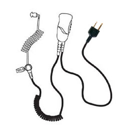 Pryme SPM-1300 Medium Duty Lapel Mic with Acoustic Tube Earphone for Cobra, Icom, Maxon, Midland, and Yaesu Radios