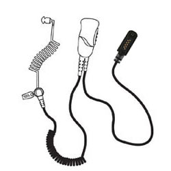 Pryme SPM-1310 Medium Duty Lapel Mic with Acoustic Tube Earphone for Icom Radios