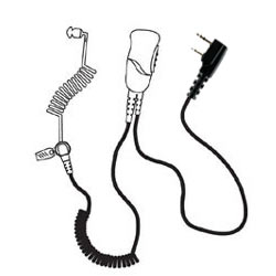 Pryme SPM-1301 Medium Duty Lapel Mic with Acoustic Tube Earphone for Kenwood and Relm Radios