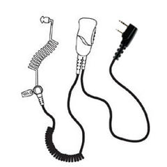 Pryme SPM-1301 Medium Duty Lapel Mic with Acoustic Tube Earphone for Kenwood and Relm Radios