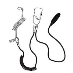 Pryme SPM-1343 Medium Duty Lapel Mic with Acoustic Tube Earphone for Motorola and Relm Radios