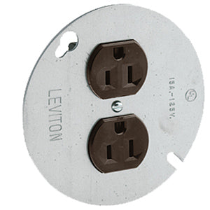 Leviton 5042 Side Wired 15Amp 125V 4" Duplex Receptacle Cover