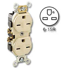 Leviton 5028 Side Wired 15Amp 250V Duplex Receptacle