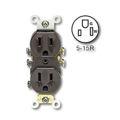 Leviton 5320-S Duplex Receptacle, Self-Grounding (Package of 10)