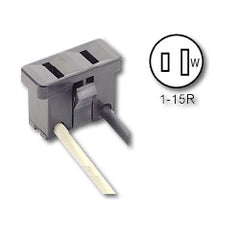 Leviton 1306 2-Wired Polarized Outlet. Leads No. 14 AWG 105 Degrees C Plastic, 6" Long, Stripped 1/2"