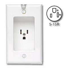 Leviton 688 Side Wired Clock Hanger 15Amp 125V Grounding