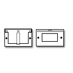 Leviton 4990 Single Gang Flush Cover Wallplate Die-Cast Zinc