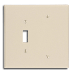 Leviton 86106 2-Gang 1-Toggle Device Combination Oversized Thermoset Wallplate