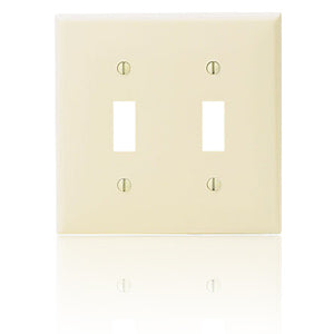 Leviton 80709 Commercial Grade Nylon Wallplates 2-Gang