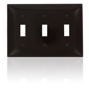 Leviton 80711 Commercial Grade Nylon Wallplates 3-Gang