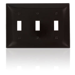 Leviton 80711 Commercial Grade Nylon Wallplates 3-Gang