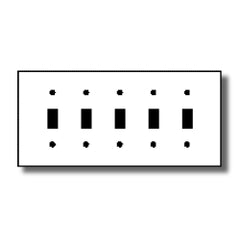 Leviton 80723 Commercial Grade Nylon Wallplates 5-Gang