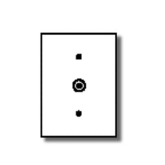 Leviton 80718 1-Gang .406 Inch Hole Device Phone/Cable Wallplate