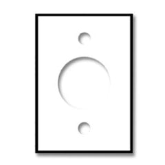 Leviton 80720 1-Gang Locking 1.60 Inch Dia. Device Receptacle Wallplate