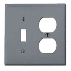 Leviton 80705 Commercial Grade Nylon Wallplates 2-Gang 1-Toggle 1-Duplex