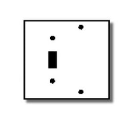 Leviton 80706 Commercial Grade Nylon Wallplates 2-Gang 1-Toggle 1-Blank